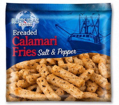 Ruby Seas breaded calamari fries salt and pepper retail package
